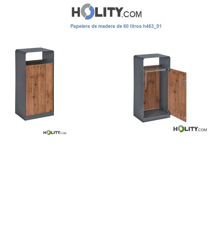 Papelera de madera de 60 litros h463_01