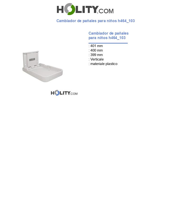 Cambiador de pañales para niños h464_103