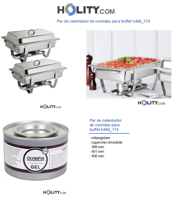 Par de calentador de comidas para buffet h464_174