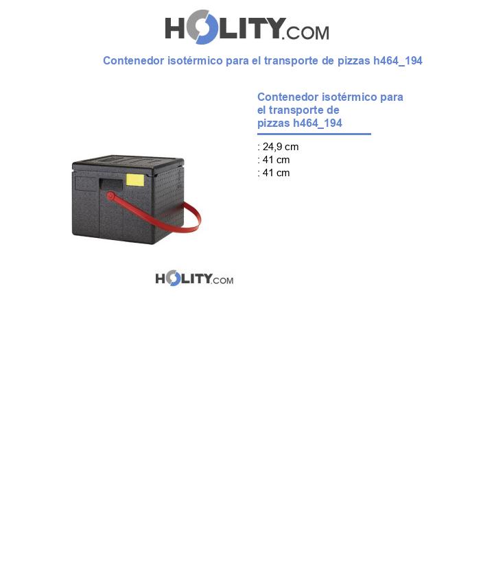 Contenedor isotérmico para el transporte de pizzas h464_194