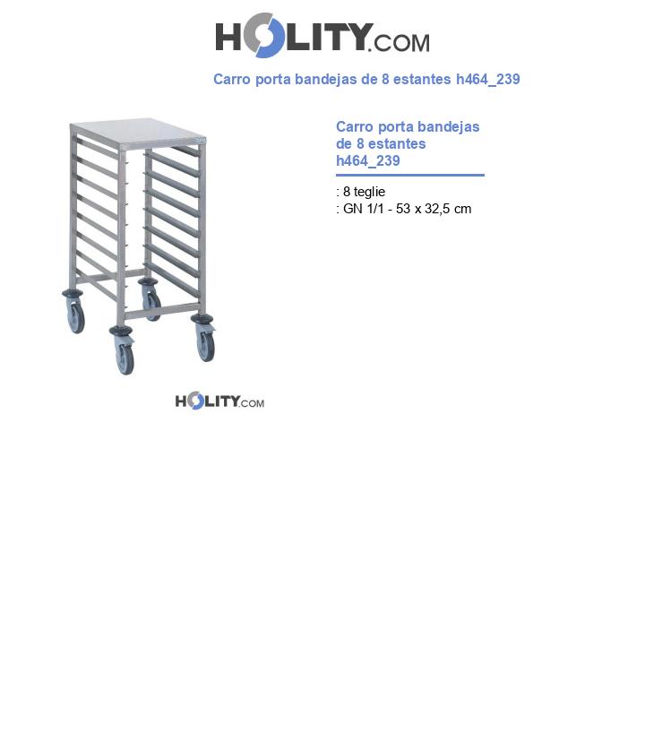 Carro porta bandejas de 8 estantes h464_239