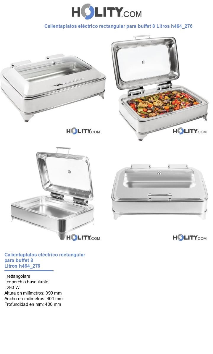 Calientaplatos eléctrico rectangular para buffet 8 Litros h464_276