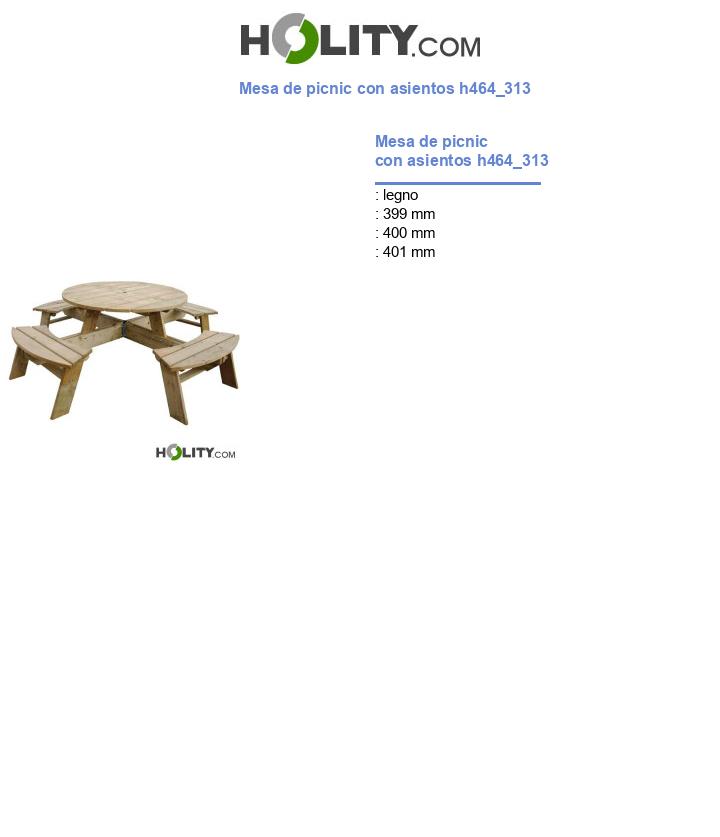 Mesa de picnic con asientos h464_313