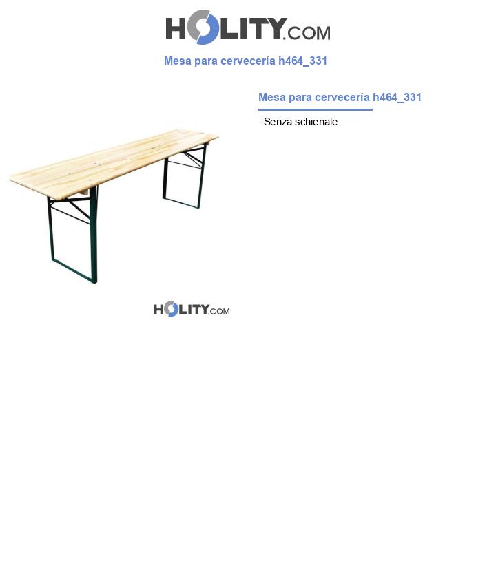 Mesa para cervecería h464_331