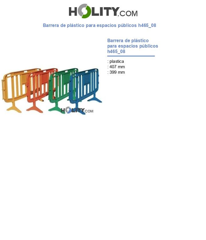 Barrera de plástico para espacios públicos h465_08