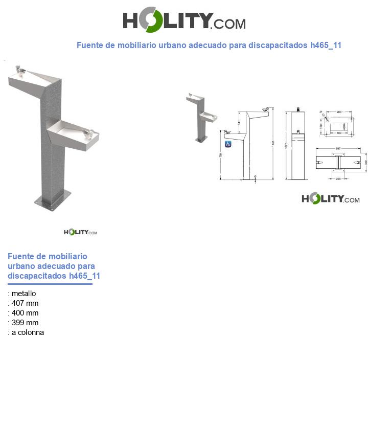 Fuente de mobiliario urbano adecuado para discapacitados h465_11