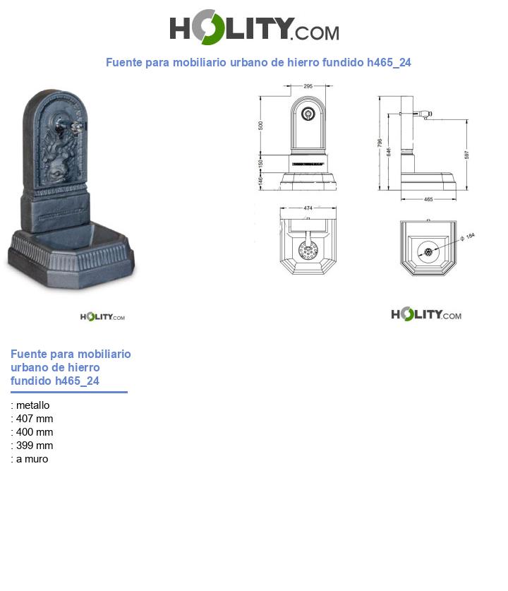 Fuente para mobiliario urbano de hierro fundido h465_24
