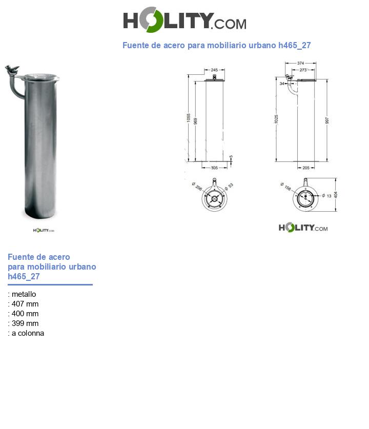 Fuente de acero para mobiliario urbano h465_27