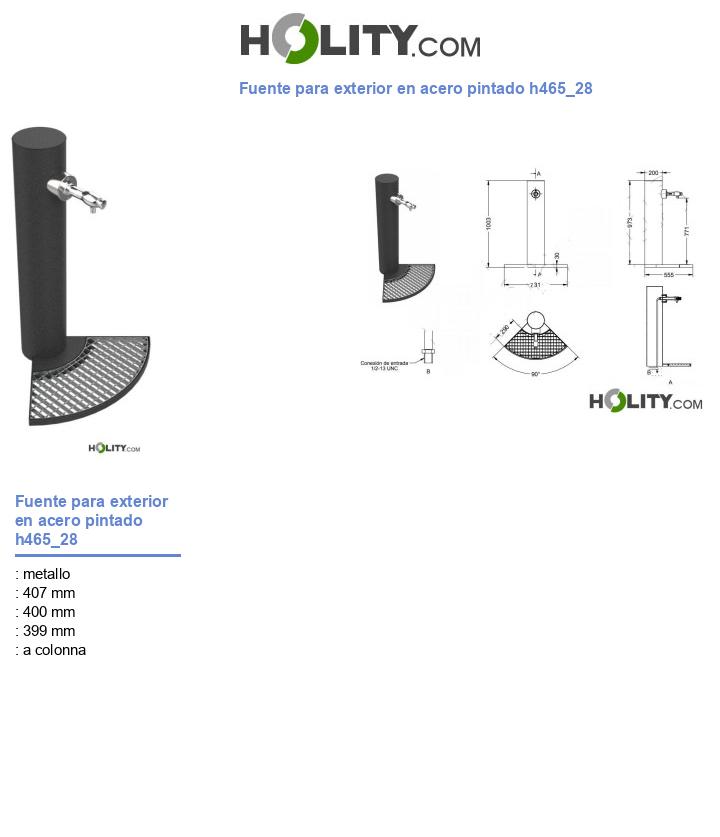 Fuente para exterior en acero pintado h465_28