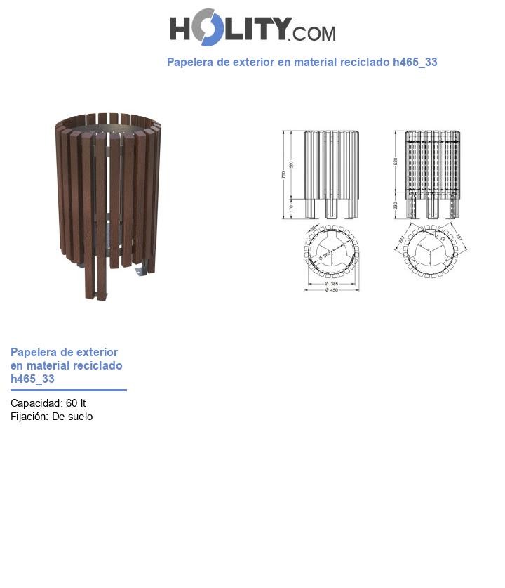 Papelera de exterior en material reciclado h465_33