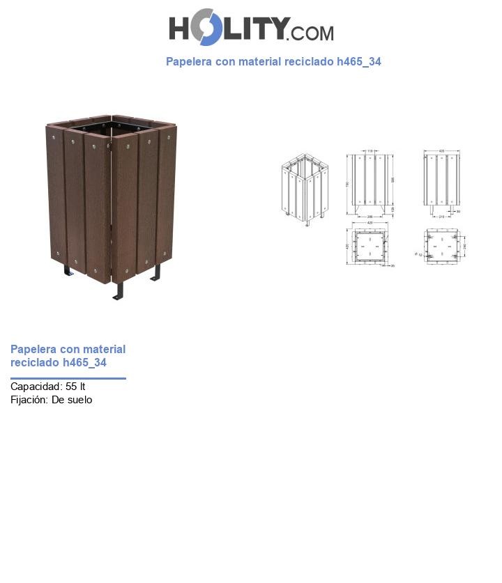 Papelera con material reciclado h465_34