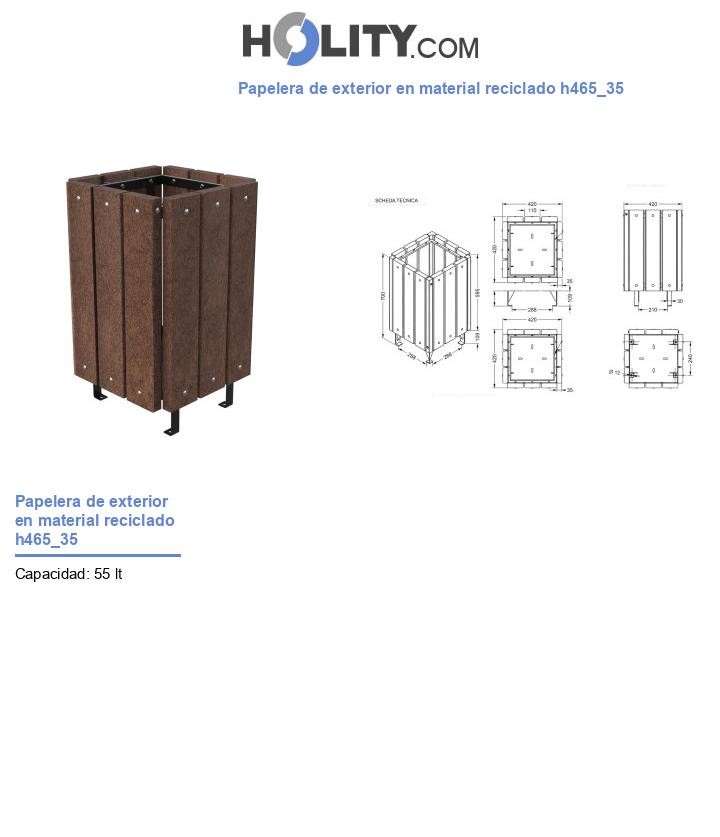 Papelera de exterior en material reciclado h465_35