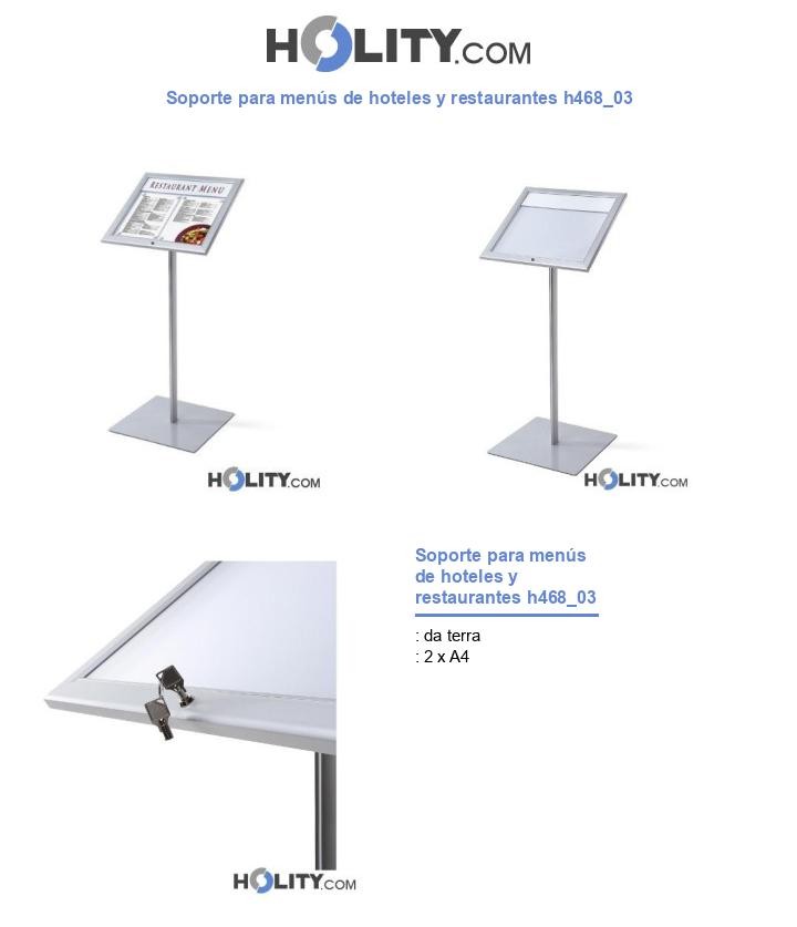 Soporte para menús de hoteles y restaurantes h468_03