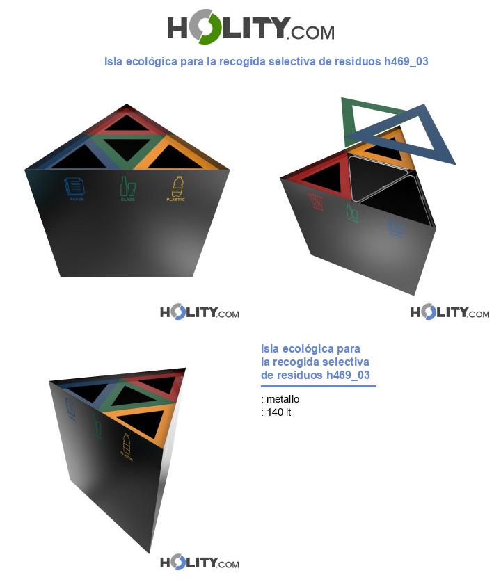 Isla ecológica para la recogida selectiva de residuos h469_03