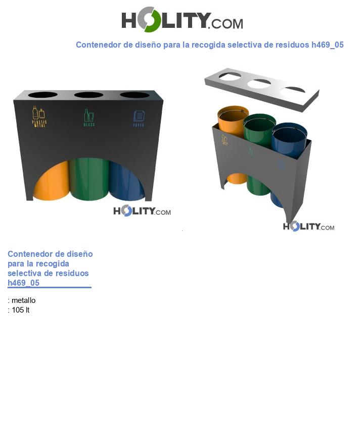 Contenedor de diseño para la recogida selectiva de residuos h469_05