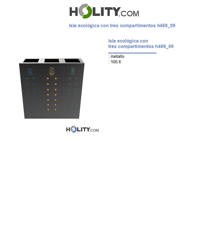 Isla ecológica con tres compartimentos h469_09