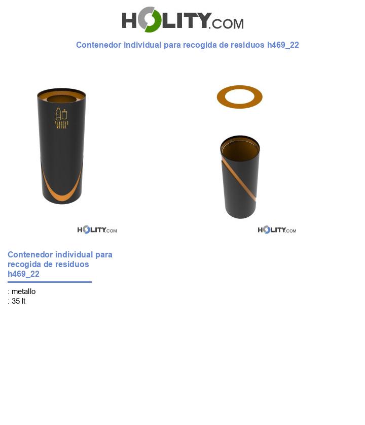 Contenedor individual para recogida de residuos h469_22