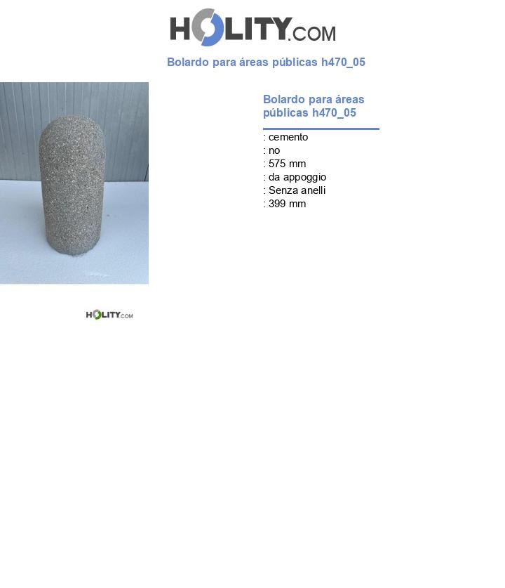 Bolardo para áreas públicas h470_05