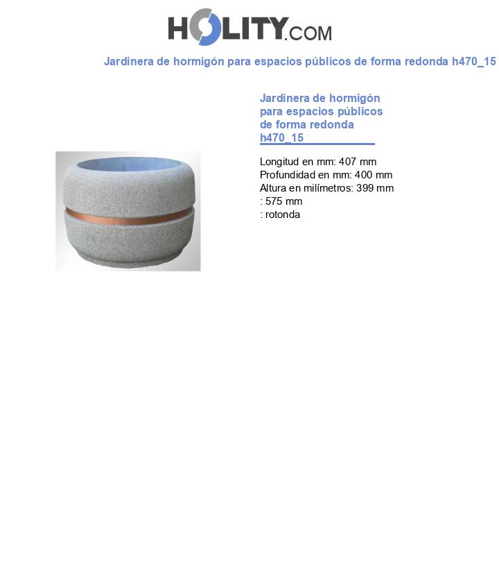 Jardinera de hormigón para espacios públicos de forma redonda h470_15