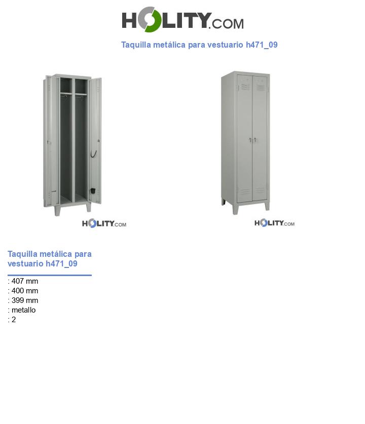 Taquilla metálica para vestuario h471_09