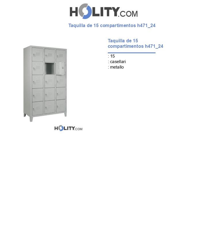 Taquilla de 15 compartimentos h471_24