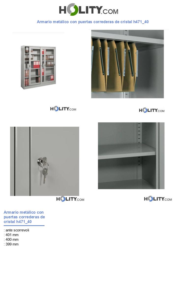 Armario metálico con puertas correderas de cristal h471_40
