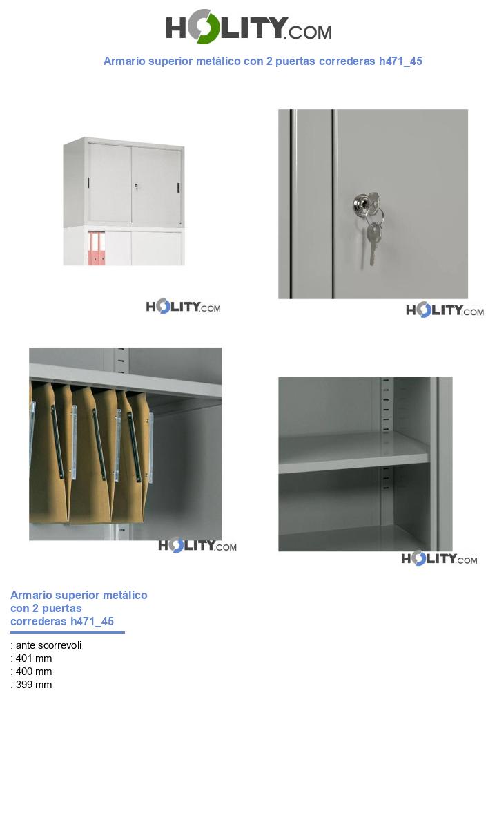 Armario superior metálico con 2 puertas correderas h471_45