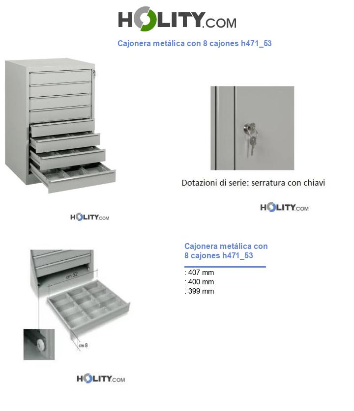 Cajonera metálica con 8 cajones h471_53