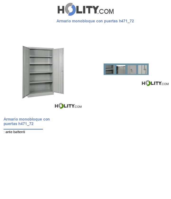 Armario monobloque con puertas h471_72