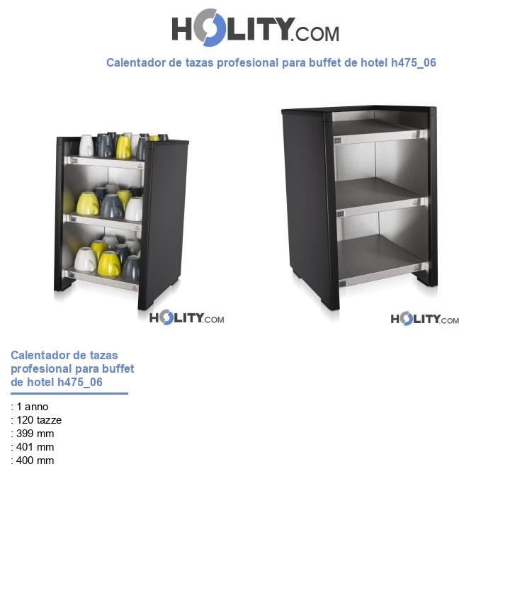 Calentador de tazas profesional para buffet de hotel h475_06