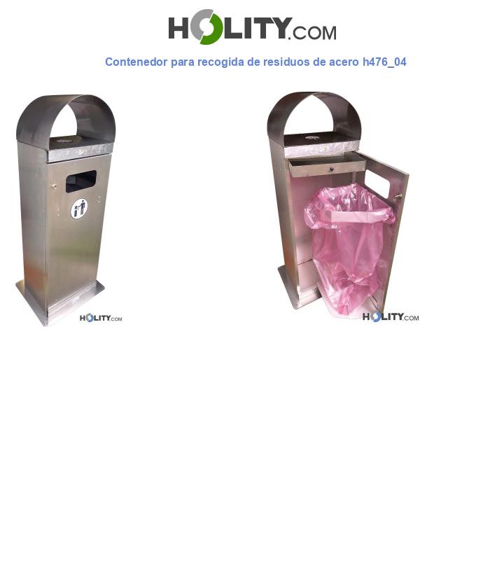 Contenedor para recogida de residuos de acero h476_04