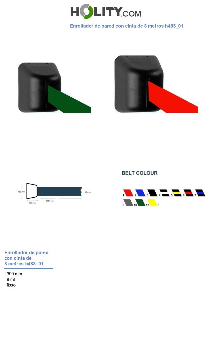 Enrollador de pared con cinta de 8 metros h483_01