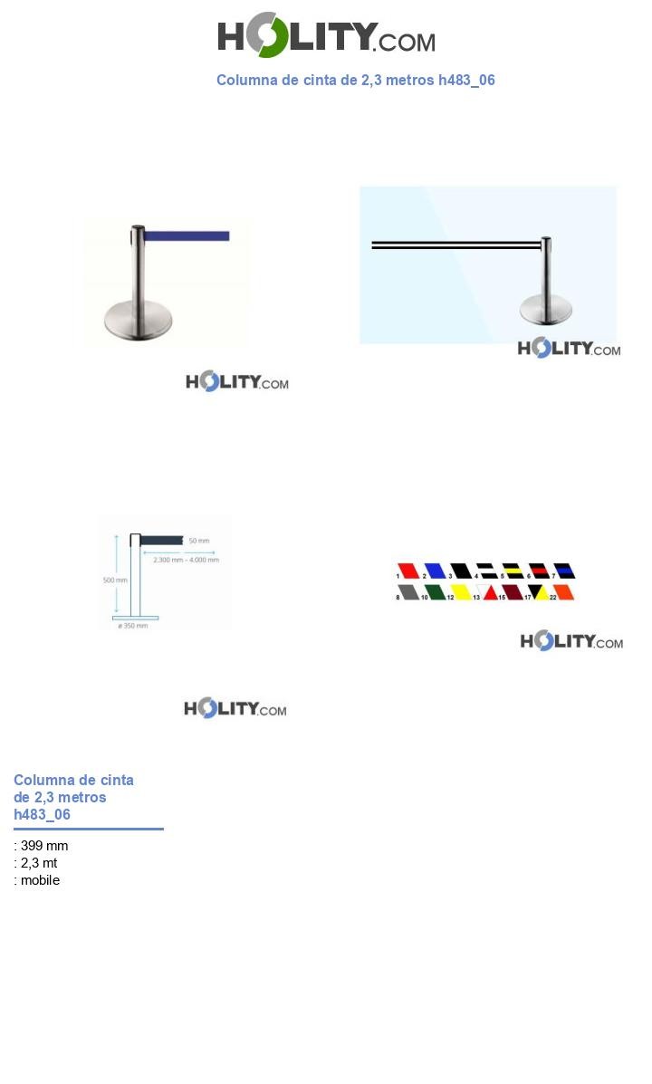 Columna de cinta de 2,3 metros h483_06