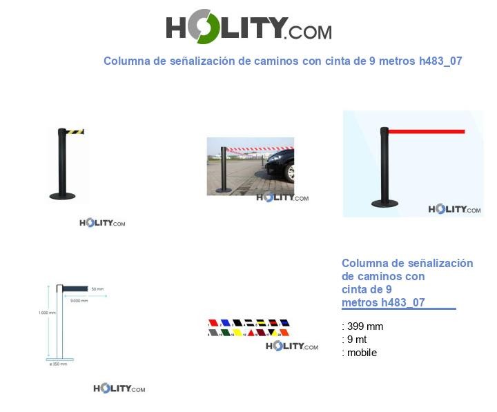 Columna de señalización de caminos con cinta de 9 metros h483_07