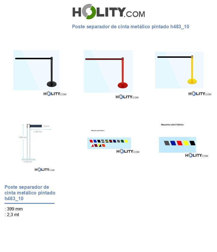 Poste separador de cinta metálico pintado h483_10