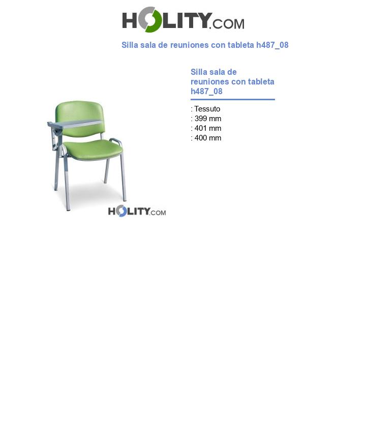 Silla sala de reuniones con tableta h487_08