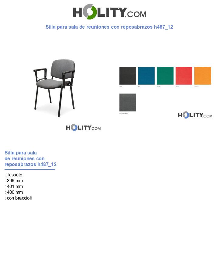 Silla para sala de reuniones con reposabrazos h487_12