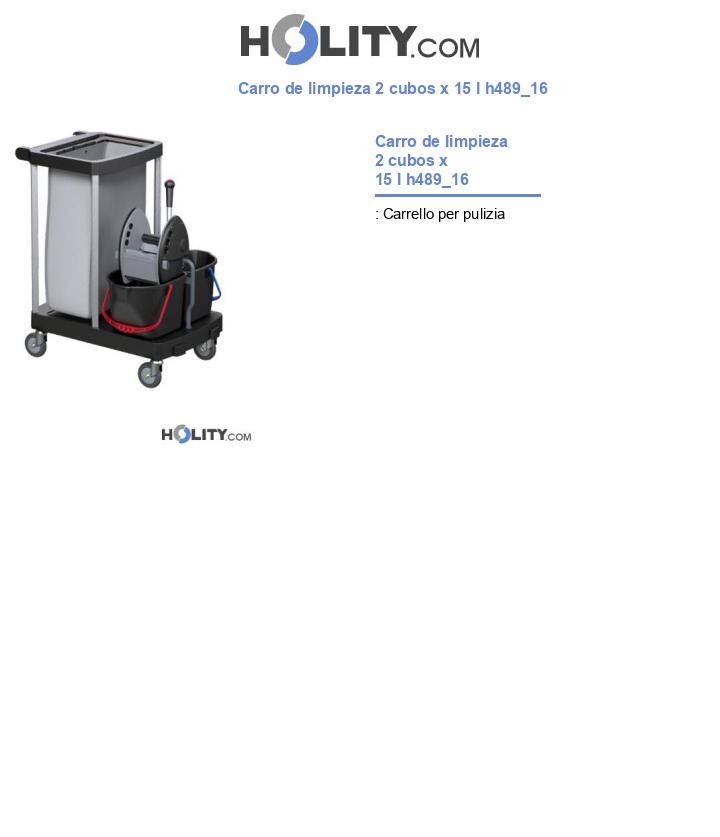 Carro de limpieza 2 cubos x 15 l h489_16