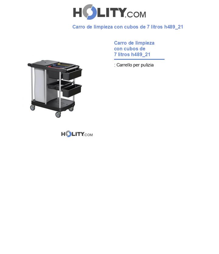 Carro de limpieza con cubos de 7 litros h489_21