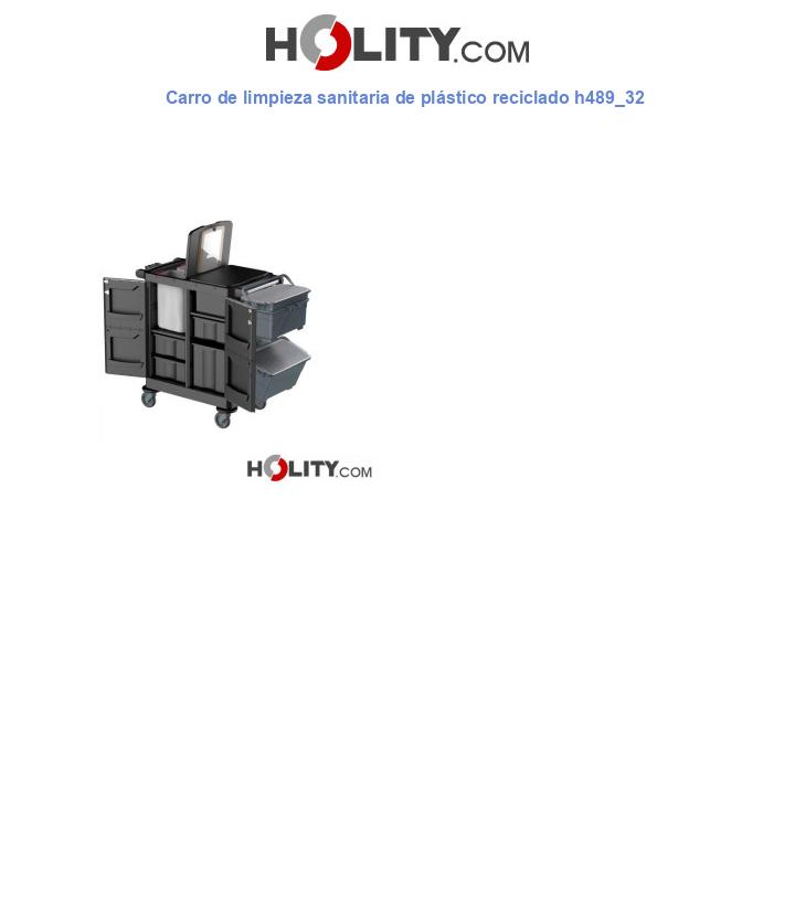 Carro de limpieza sanitaria de plástico reciclado h489_32