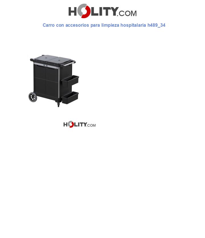 Carro con accesorios para limpieza hospitalaria h489_34