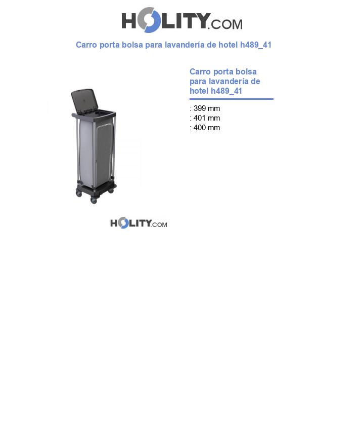 Carro porta bolsa para lavandería de hotel h489_41