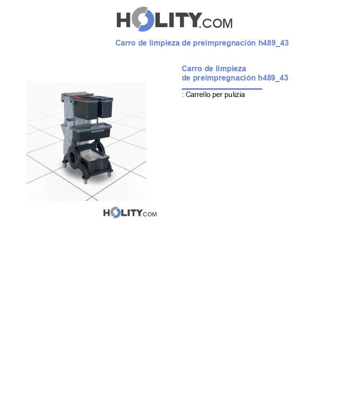 Carro de limpieza de preimpregnación h489_43
