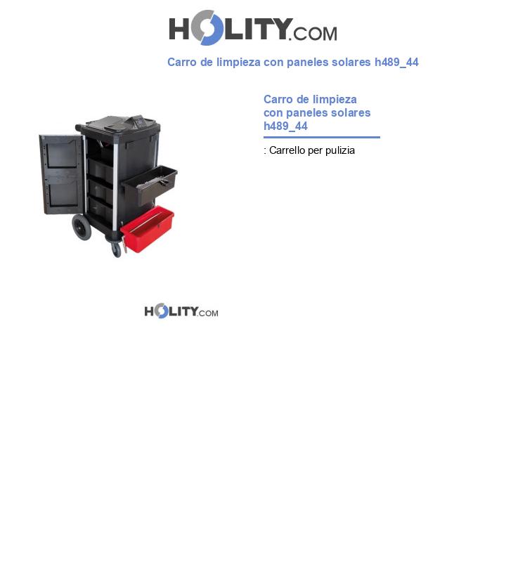 Carro de limpieza con paneles solares h489_44