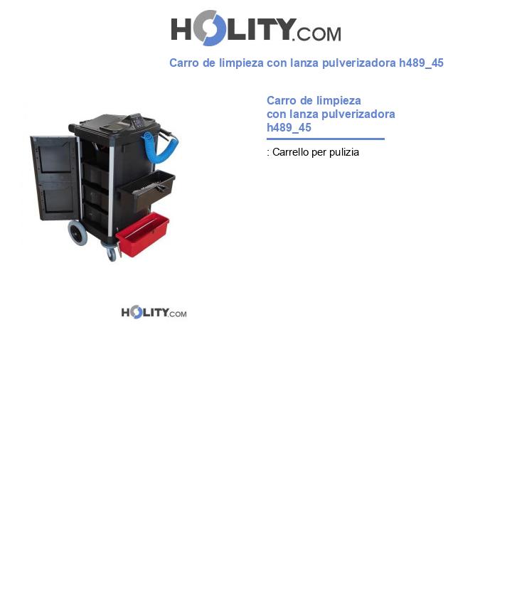Carro de limpieza con lanza pulverizadora h489_45