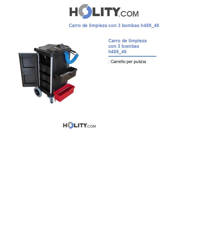 Carro de limpieza con 3 bombas h489_46
