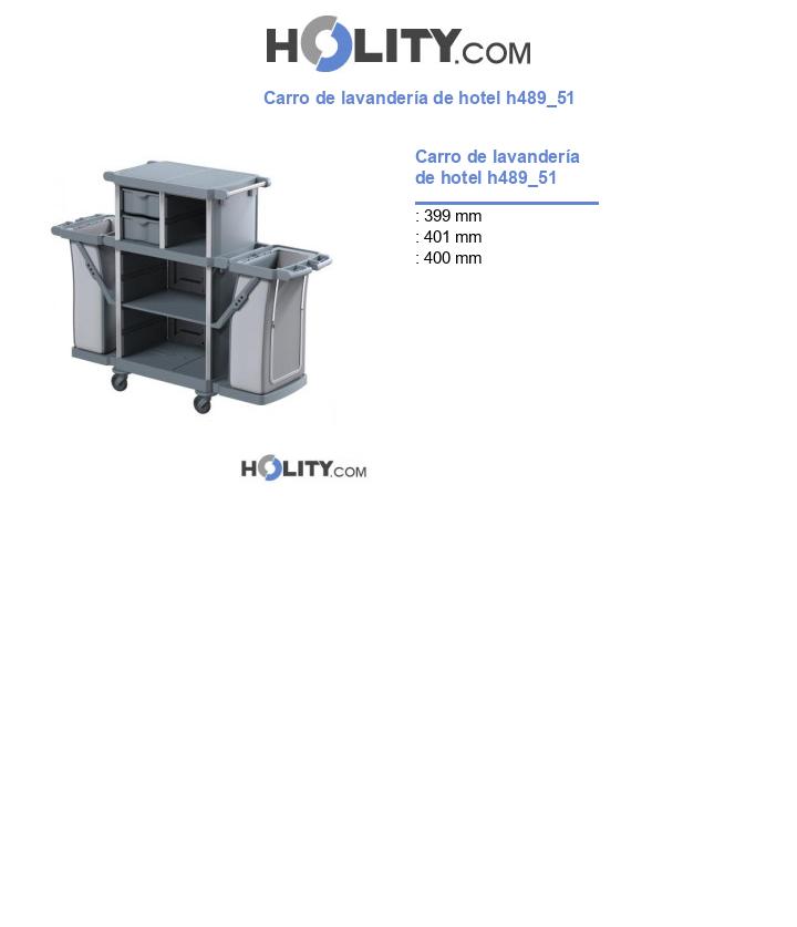 Carro de lavandería de hotel h489_51