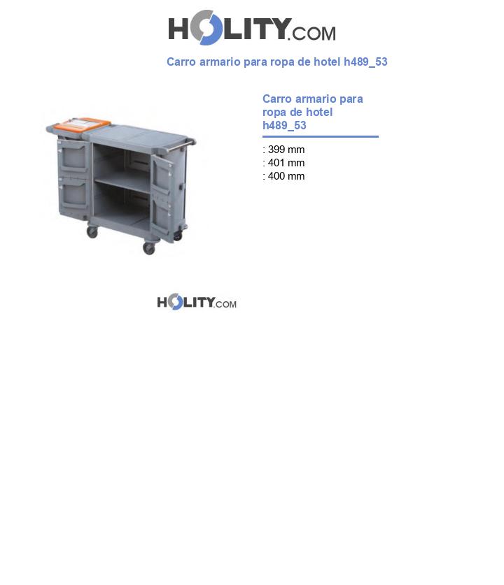 Carro armario para ropa de hotel h489_53