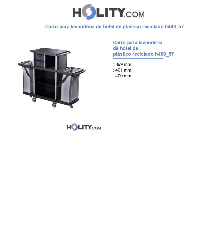 Carro para lavandería de hotel de plástico reciclado h489_57