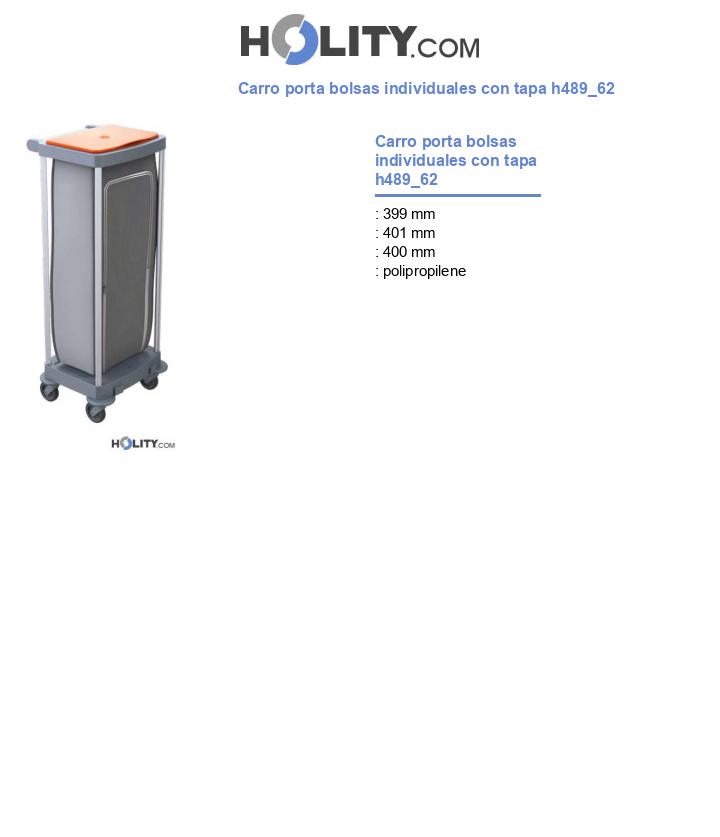 Carro porta bolsas individuales con tapa h489_62